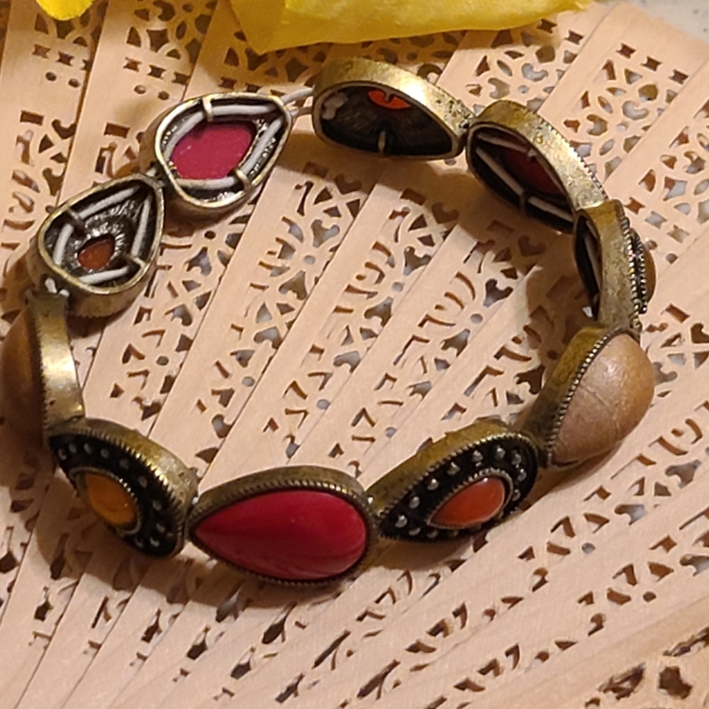 Elegant Multicolor Teardrop Bracelet Strerchy Bracelet